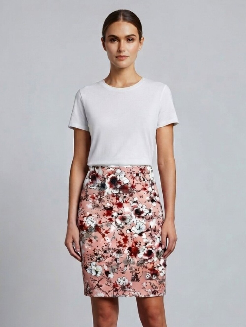 Trisisto Stretch Floral Pencil Skirt - Floral Print size L